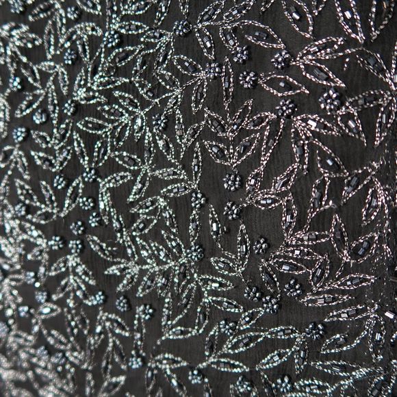 Vtge Papell Boutique Silk Beaded Embroidered Top - Picture 3 of 6